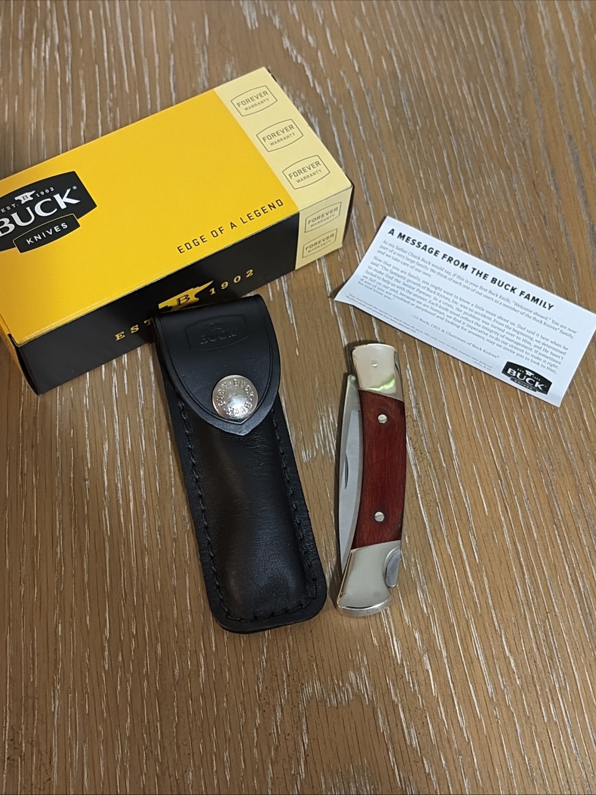 Buck Squire 501 Lockback Folding Knife With Case Made in USA Buck Squire 501 Lockback Folding Knife With Case Made in USA