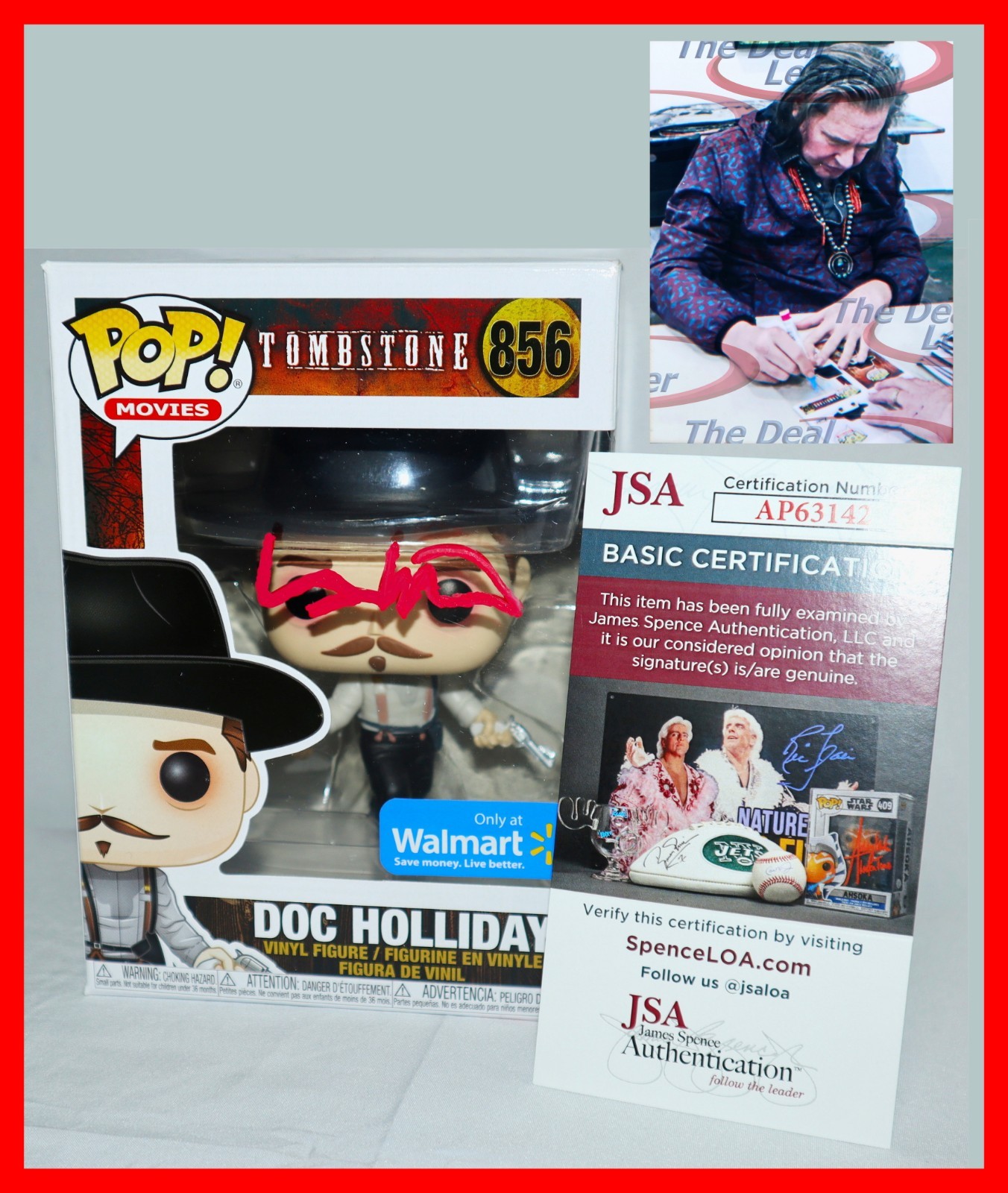 🤠🐎🔥 Val Kilmer Signed Autographed Doc Holliday Tombstone Funko POP JSA PSA
