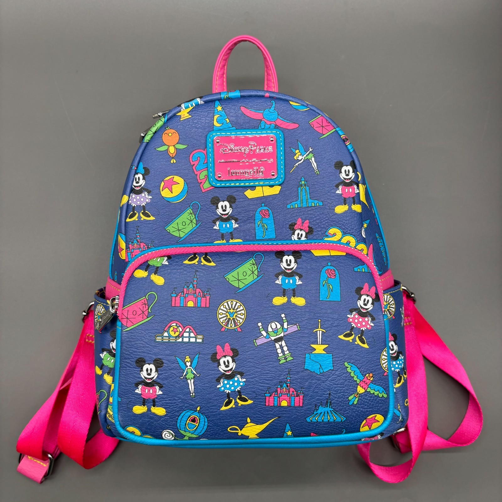 Loungefly Disney Parks Mini Backpack Disneyland 2024 Mickey Minnie Icons NWOT Loungefly Disney Parks Mini Backpack Disneyland 2024 Mickey Minnie Icons NWOT