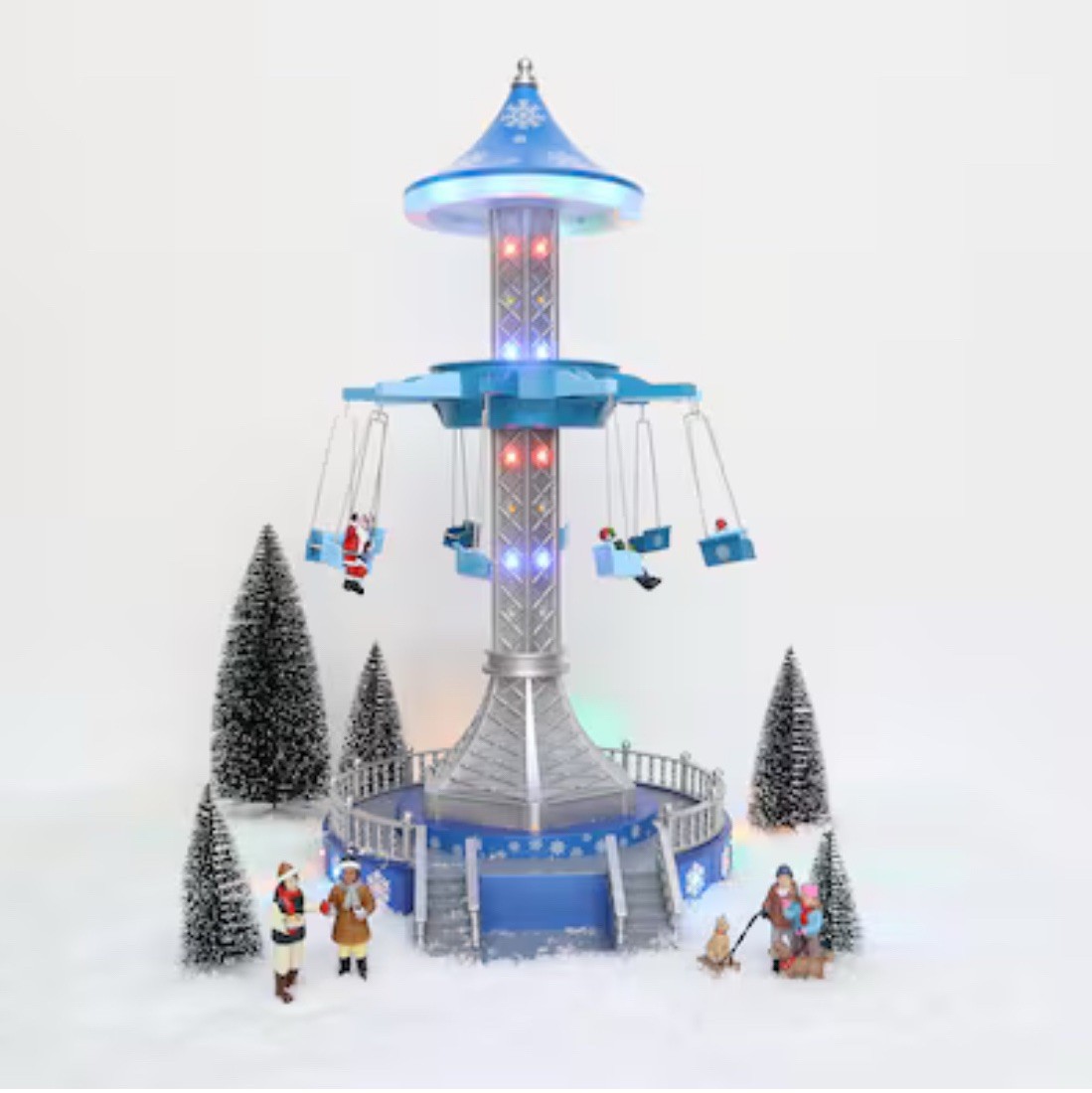 Carole Towne Amusement Park Ride Christmas Village Nolan\'s Winter Tempest 2025