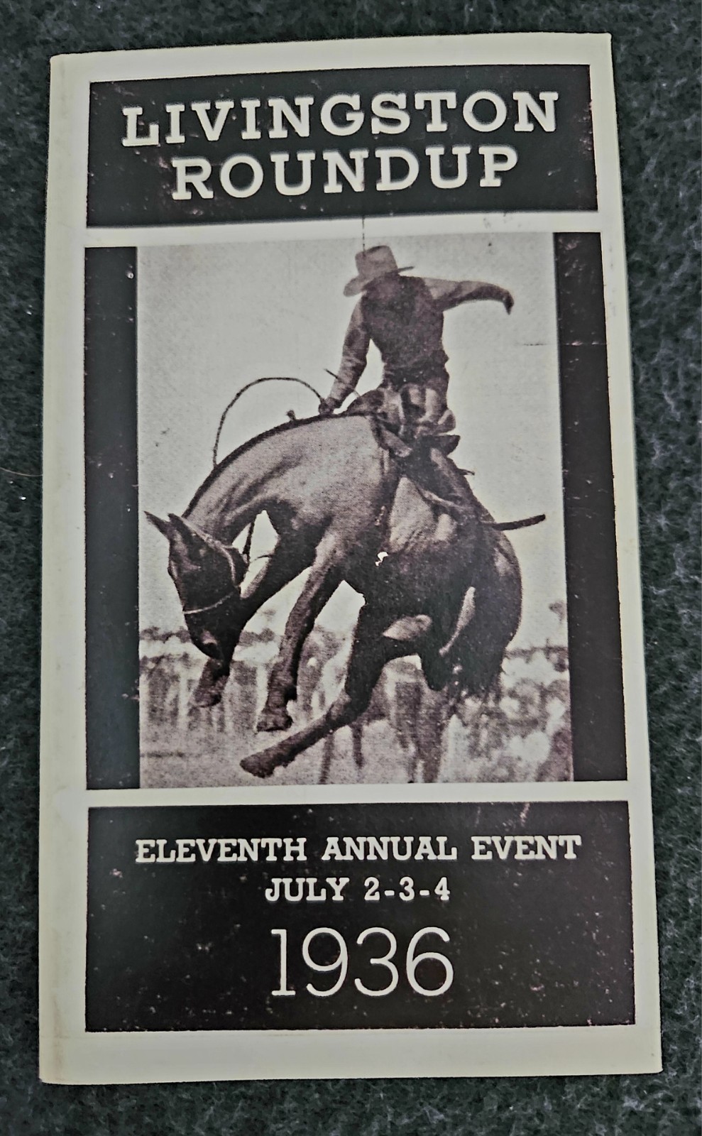 4th Of July Rodeo Americana Livingston Montana Flyer Vintage 1936 Very Rare 4th Of July Rodeo Americana Livingston Montana Flyer Vintage 1936 Very Rare