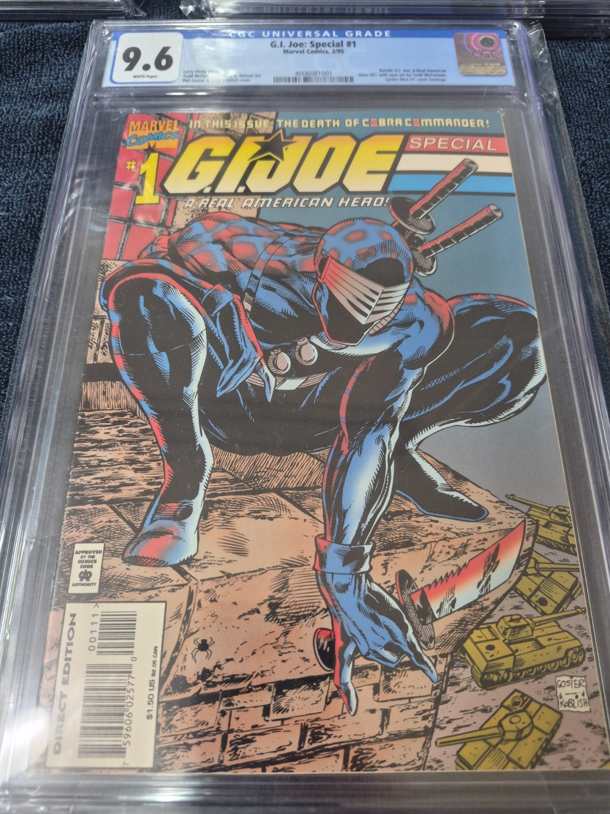 Marvel G.I. Joe ARAH Special 1 1995 CGC 9.6 White Pages Todd McFarlane Marvel G.I. Joe ARAH Special 1 1995 CGC 9.6 White Pages Todd McFarlane