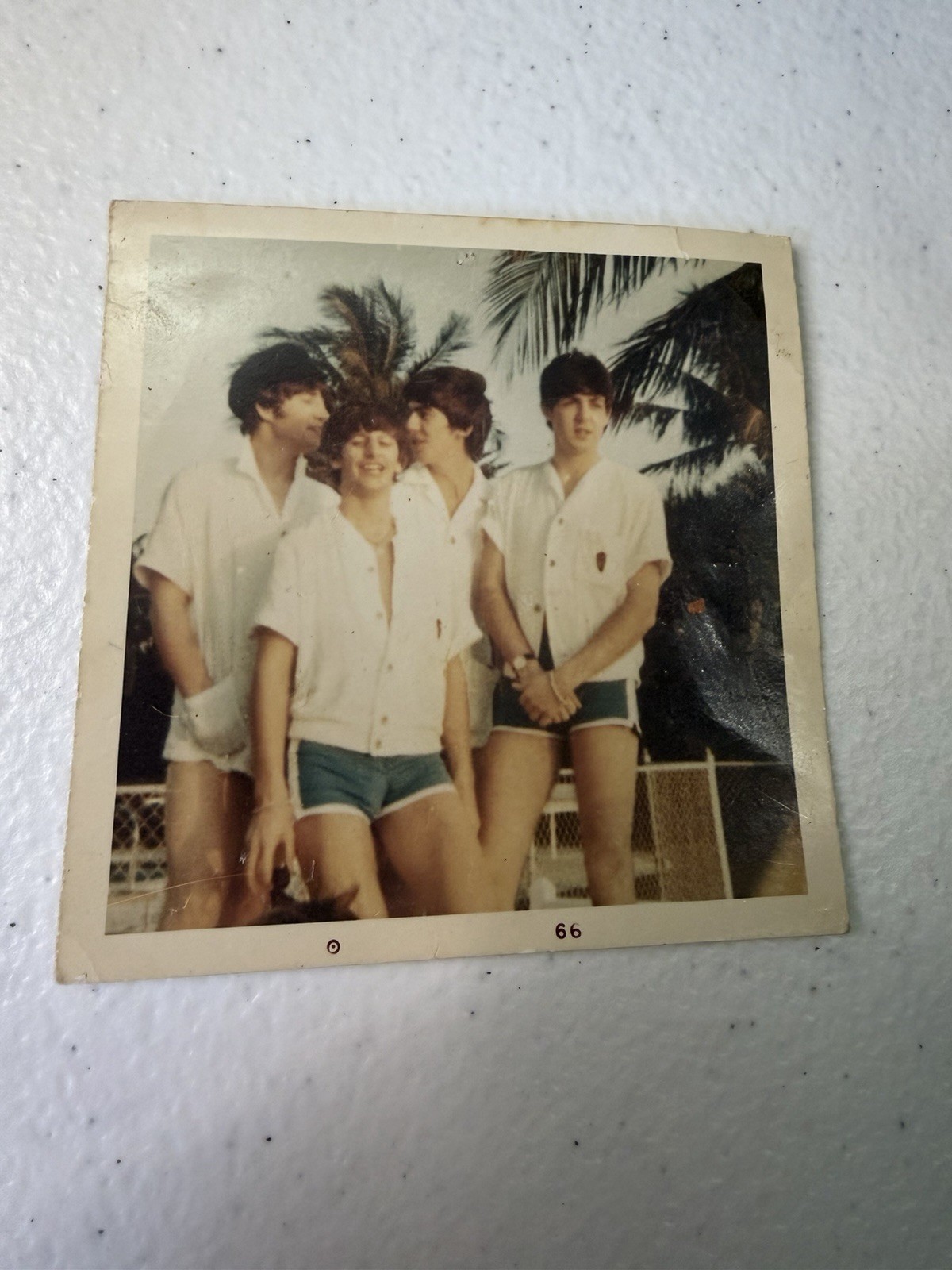 1966 A Kodak Original Paper Stamped Beatles Miami Photoshoot Ringo Short Shorts