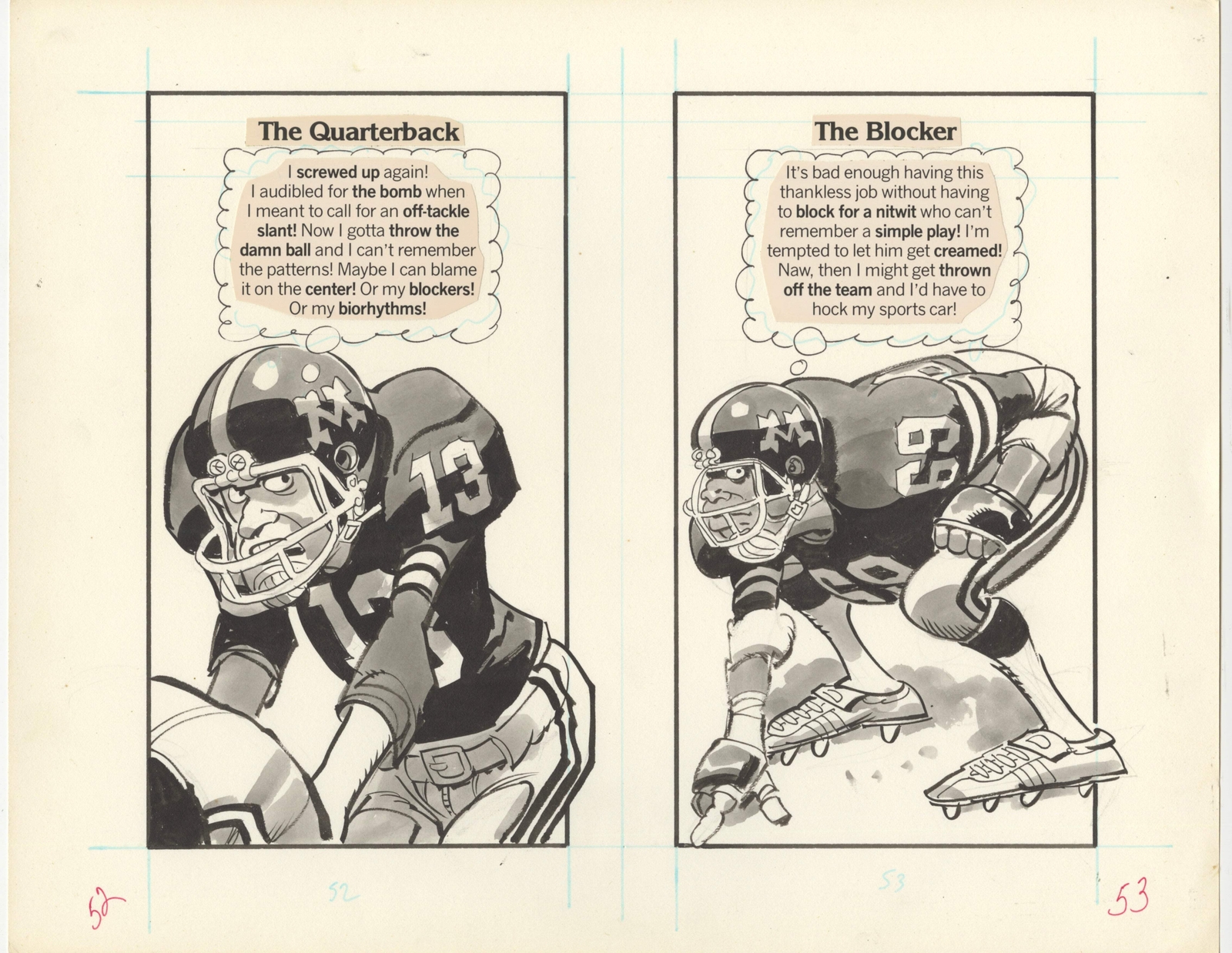 Jack Davis MAD Original Comic Art - What are they thinking? - 6 page story