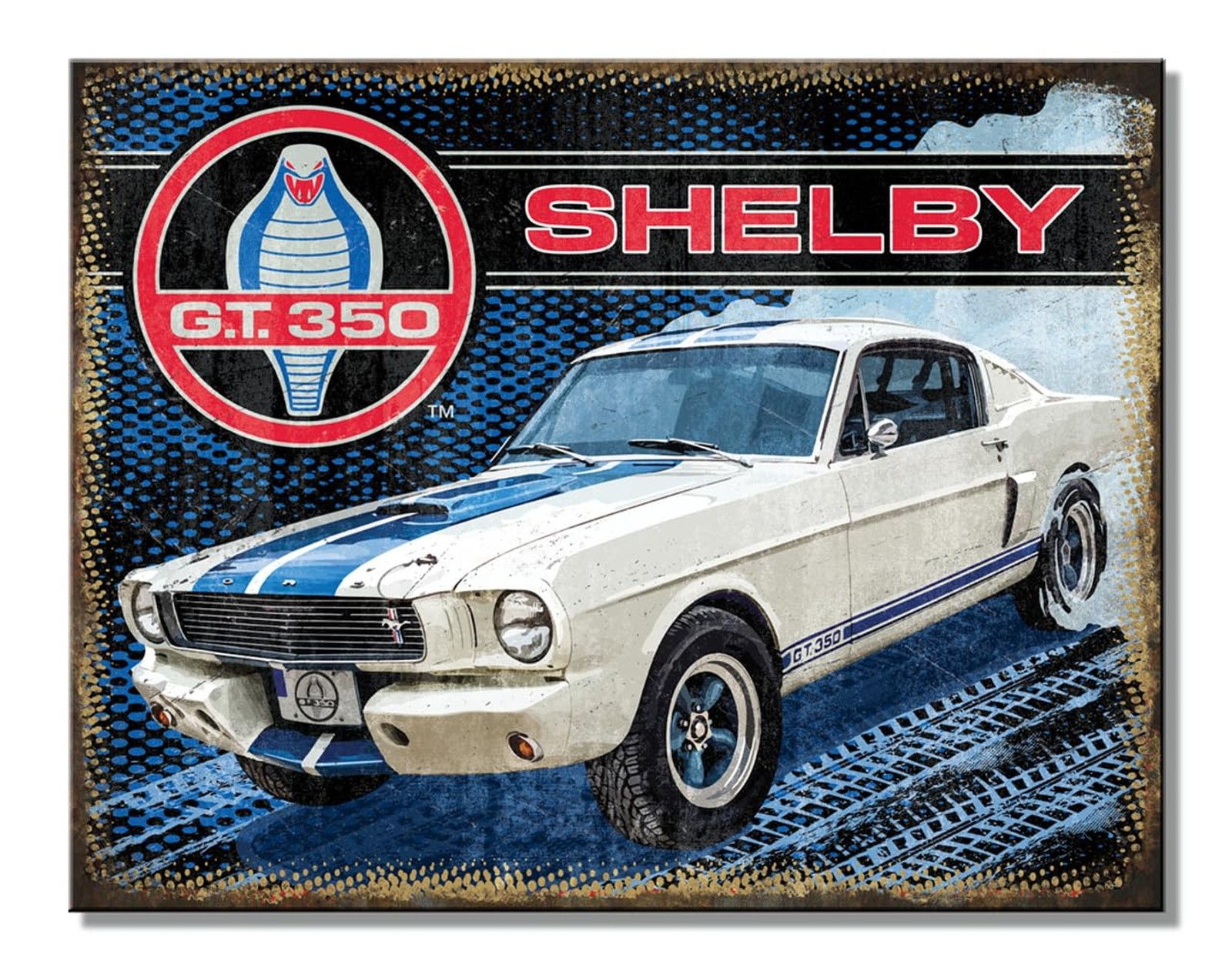 Desperate Enterprises Shelby GT350 Tin Sign - Garage Signs - Nostalgic Vintag... Desperate Enterprises Shelby GT350 Tin Sign - Garage Signs - Nostalgic Vintag...
