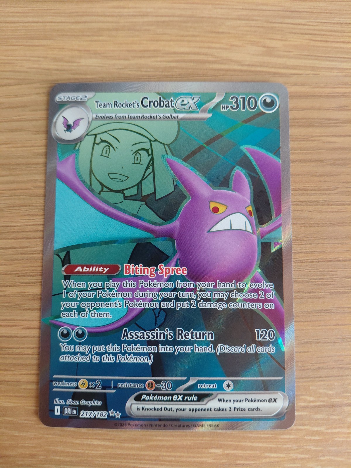Pokemon TCG - Team Rocket\'s Crobat (217/182) Destined Rivals