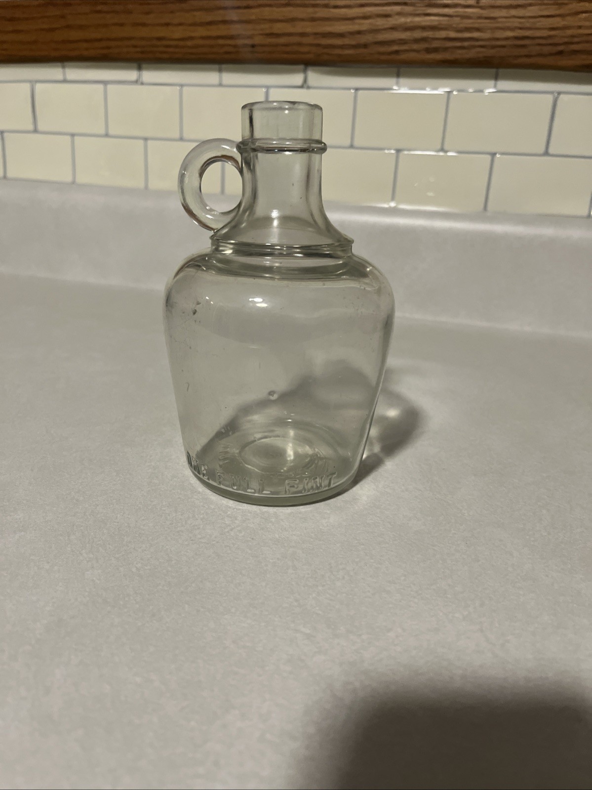 Boldt One Full Quart Clear Glass Bottle/Jug Vintage Old Attic Find Pics