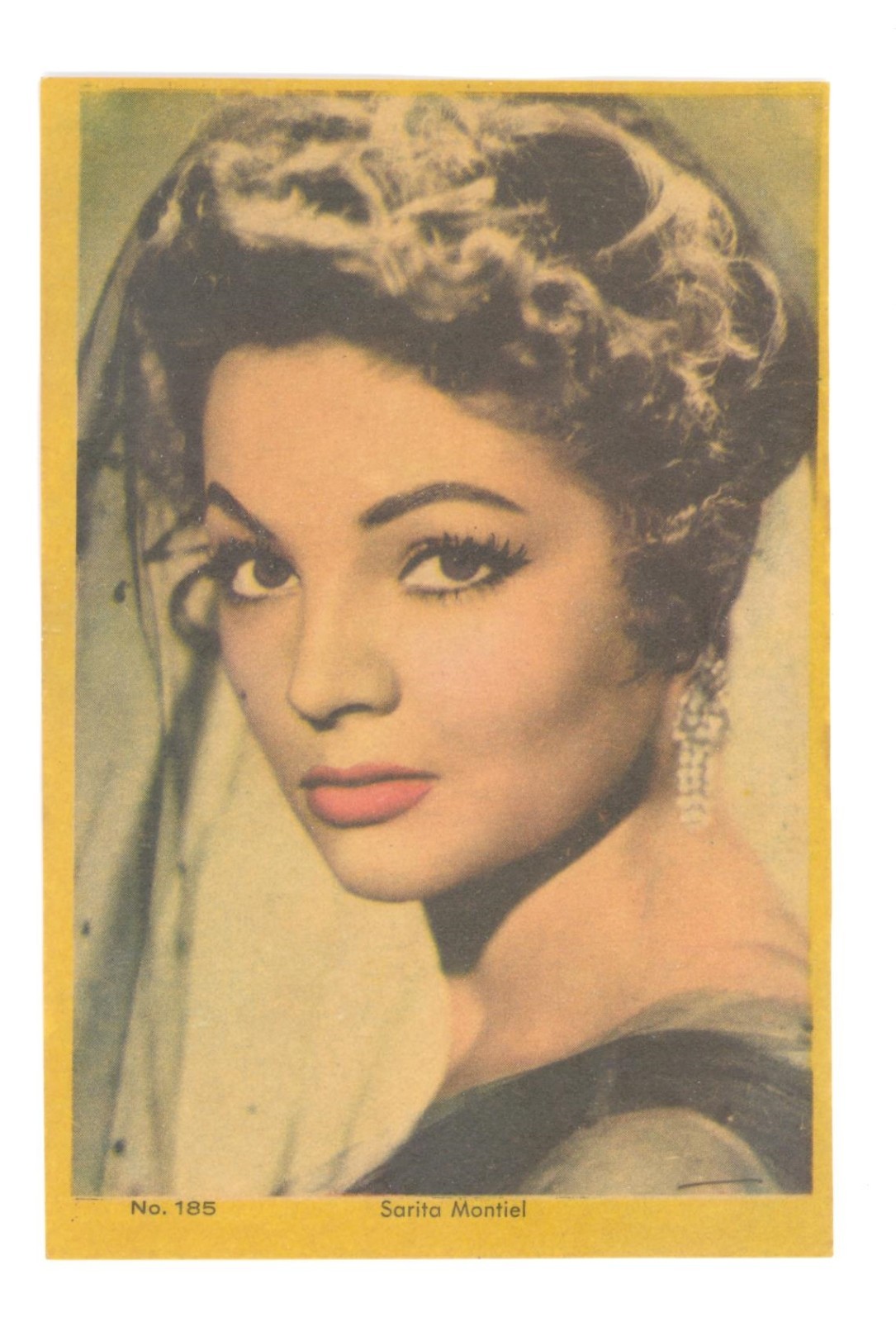 Sarita Montiel Vintage Spanish Film Star Actress Singer Trading Card No. 185