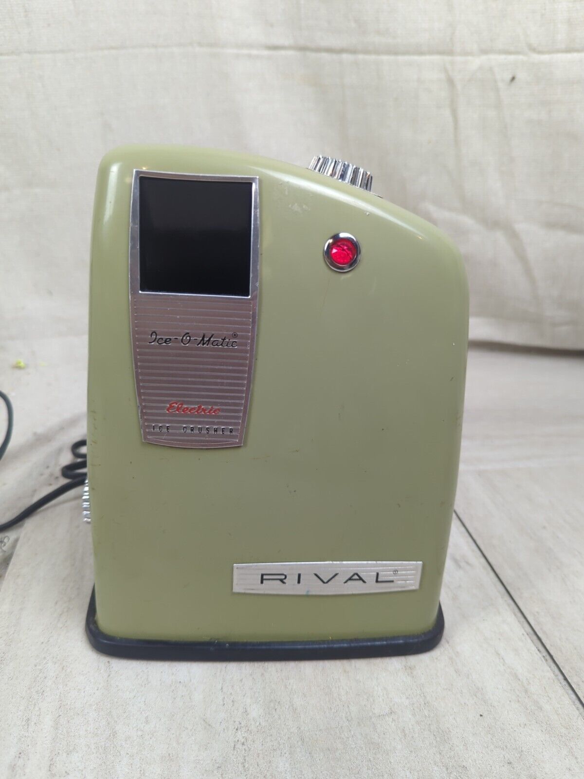 Vintage Rival Avocado Green Ice-O-Matic Electric Ice Crusher - Tested/Working
