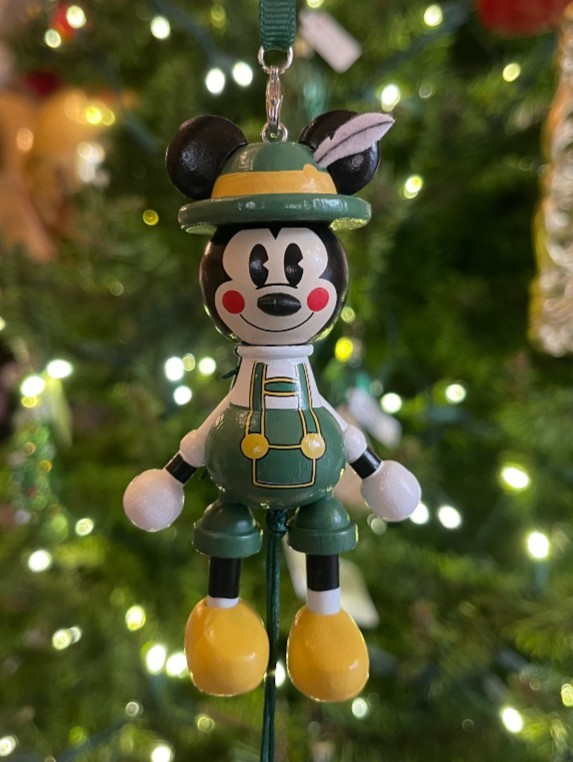 NEW🎄Disney Parks 2026 Epcot Germany Mickey Mouse Pull String Christmas Ornament