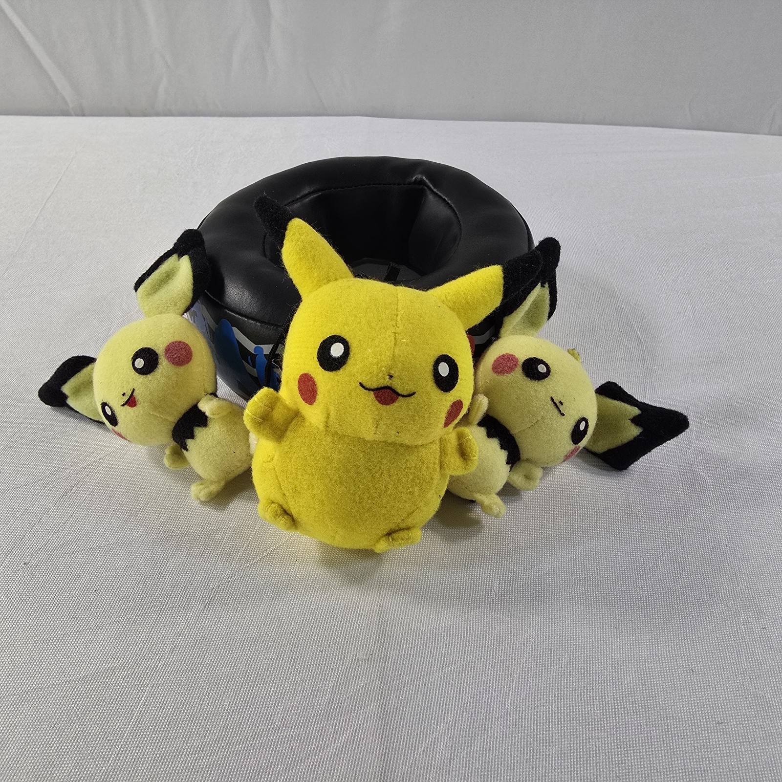 JK29 Pikachu Pichu Bros Tufty Pokemon Tube Tire Ring Tomy Japan Plush Toy Doll