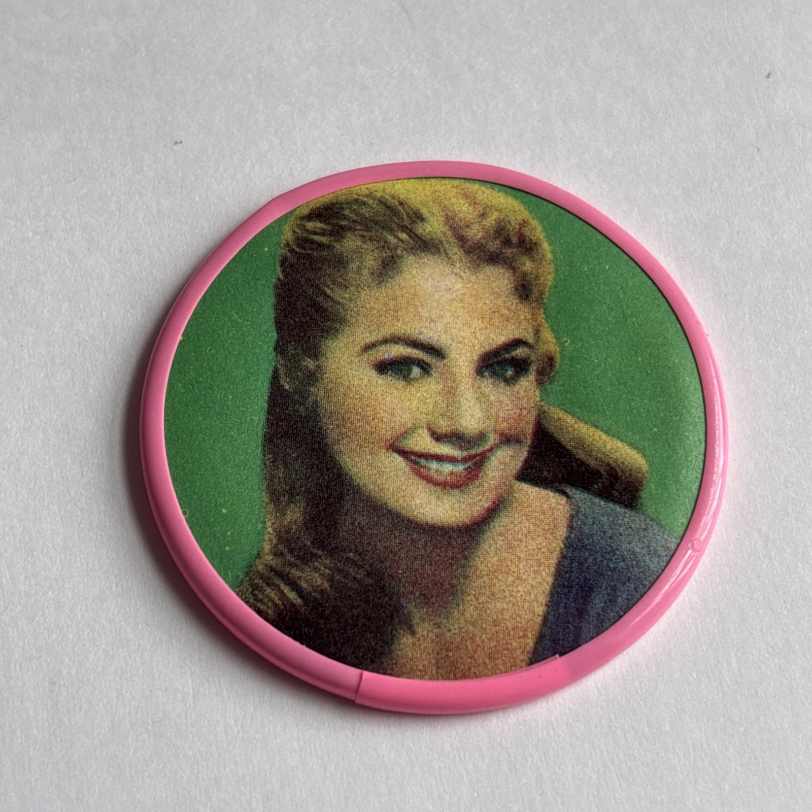 Shirley Jones Hollywood Starlet Round Pocket Mirror 2” Japan PINK 