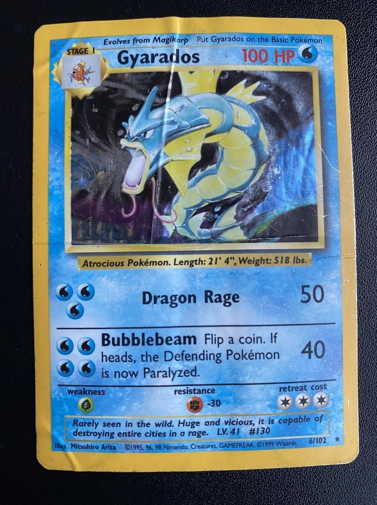 Gyarados Holo 6/102 Base Set Unlimited HP