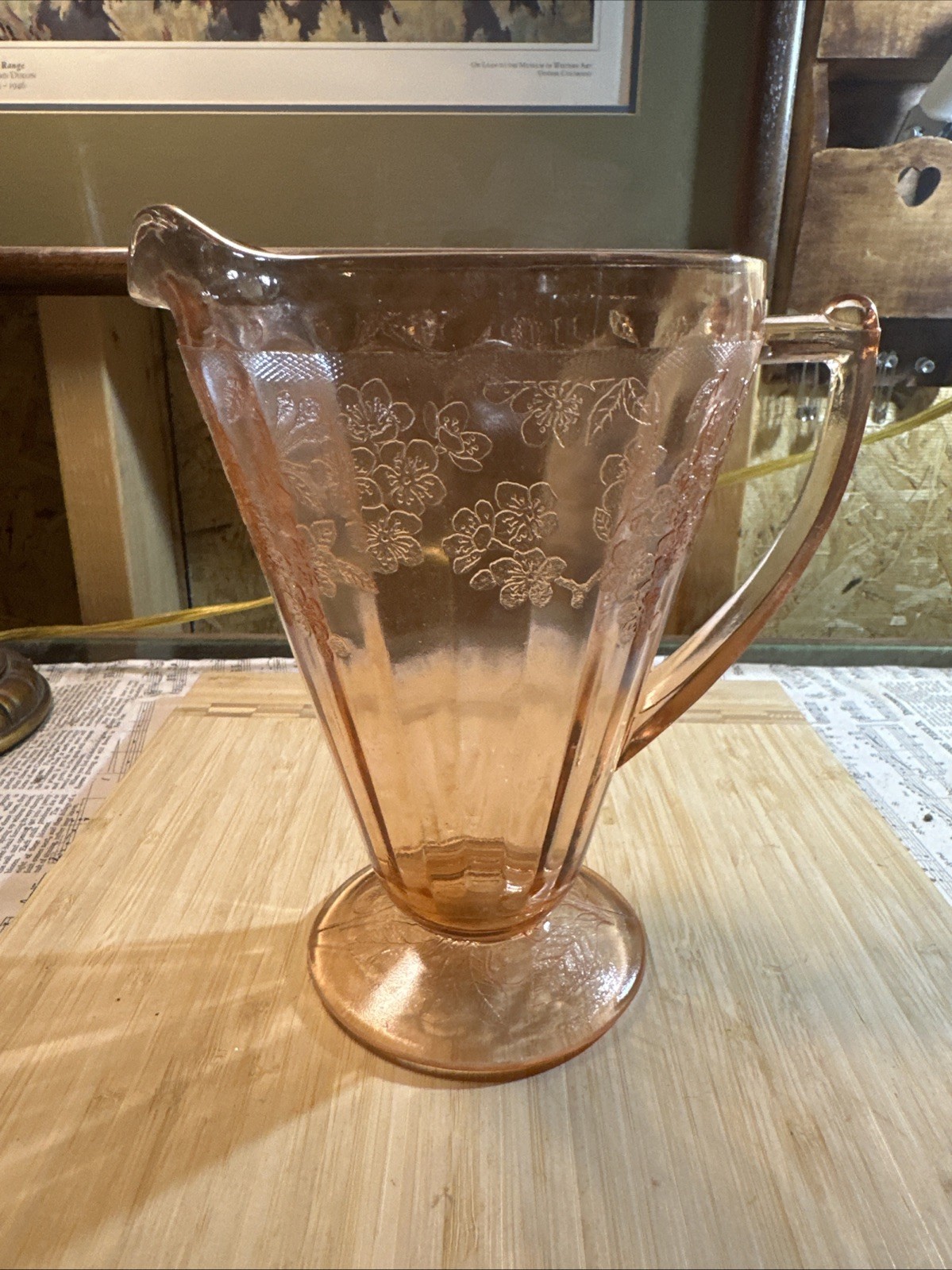 Jeannette Depression  Glass CHERRY BLOSSOM Pink 7 3/4\