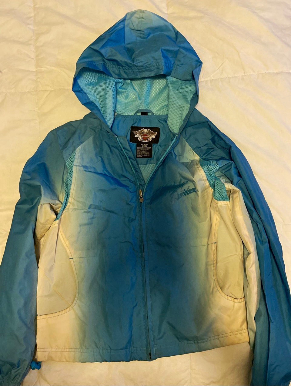 Harley-Davidson Motor Cycles Women’s size med Hooded Full Zip Zip-Up Jacket