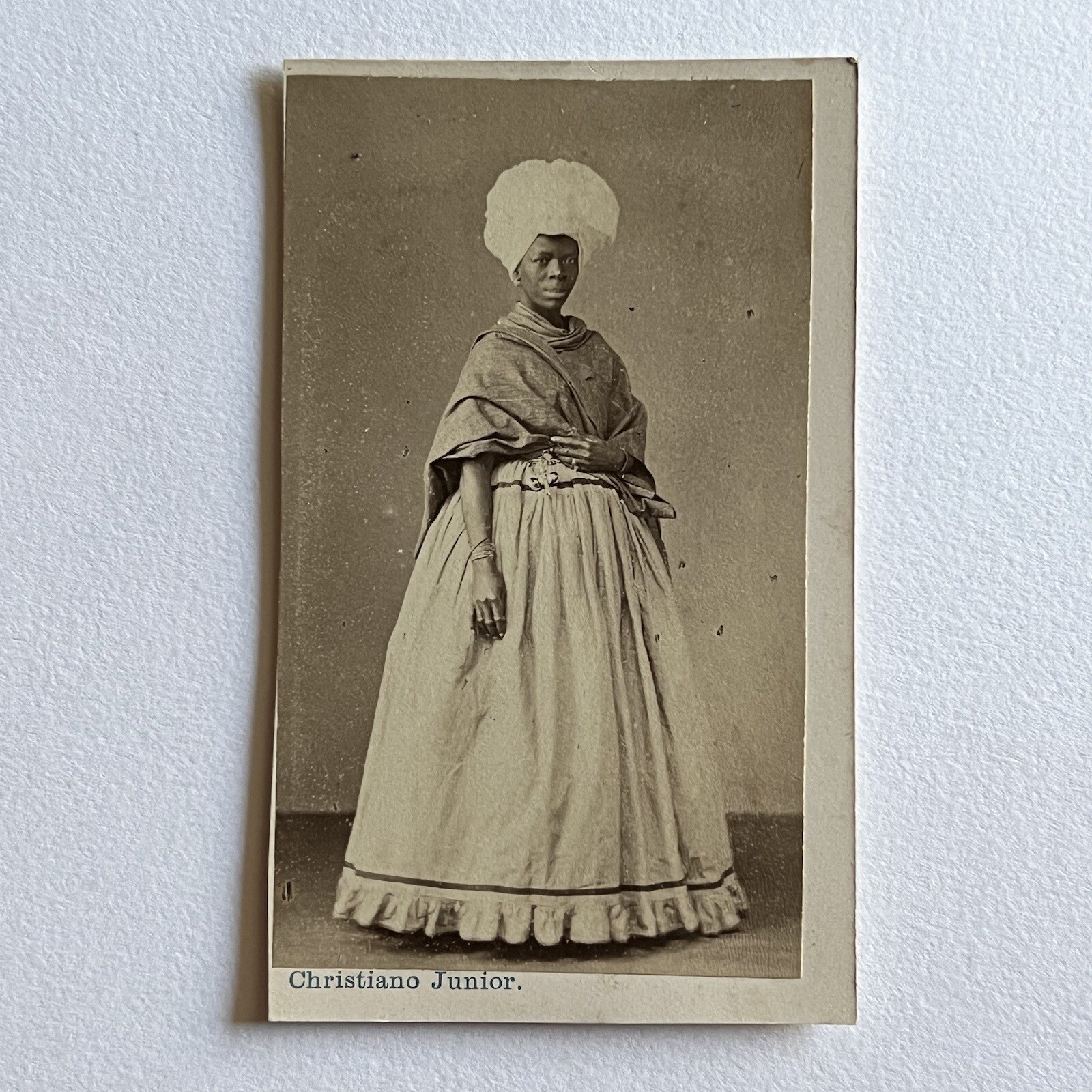 Antique CDV Photograph Black African Woman Slavery Rio De Janeiro Brazil
