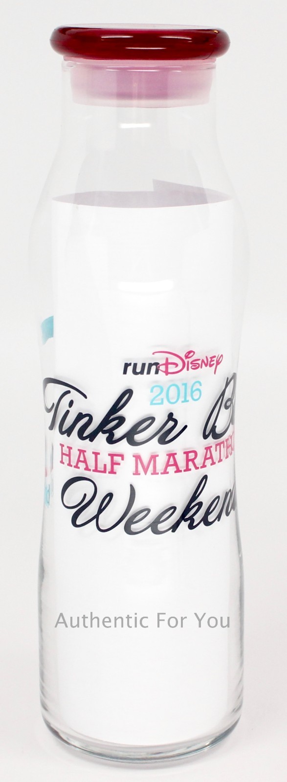 NEW Run Disney 2016 Tinker Bell Half Marathon Weekend 20 oz Glass Water Bottle