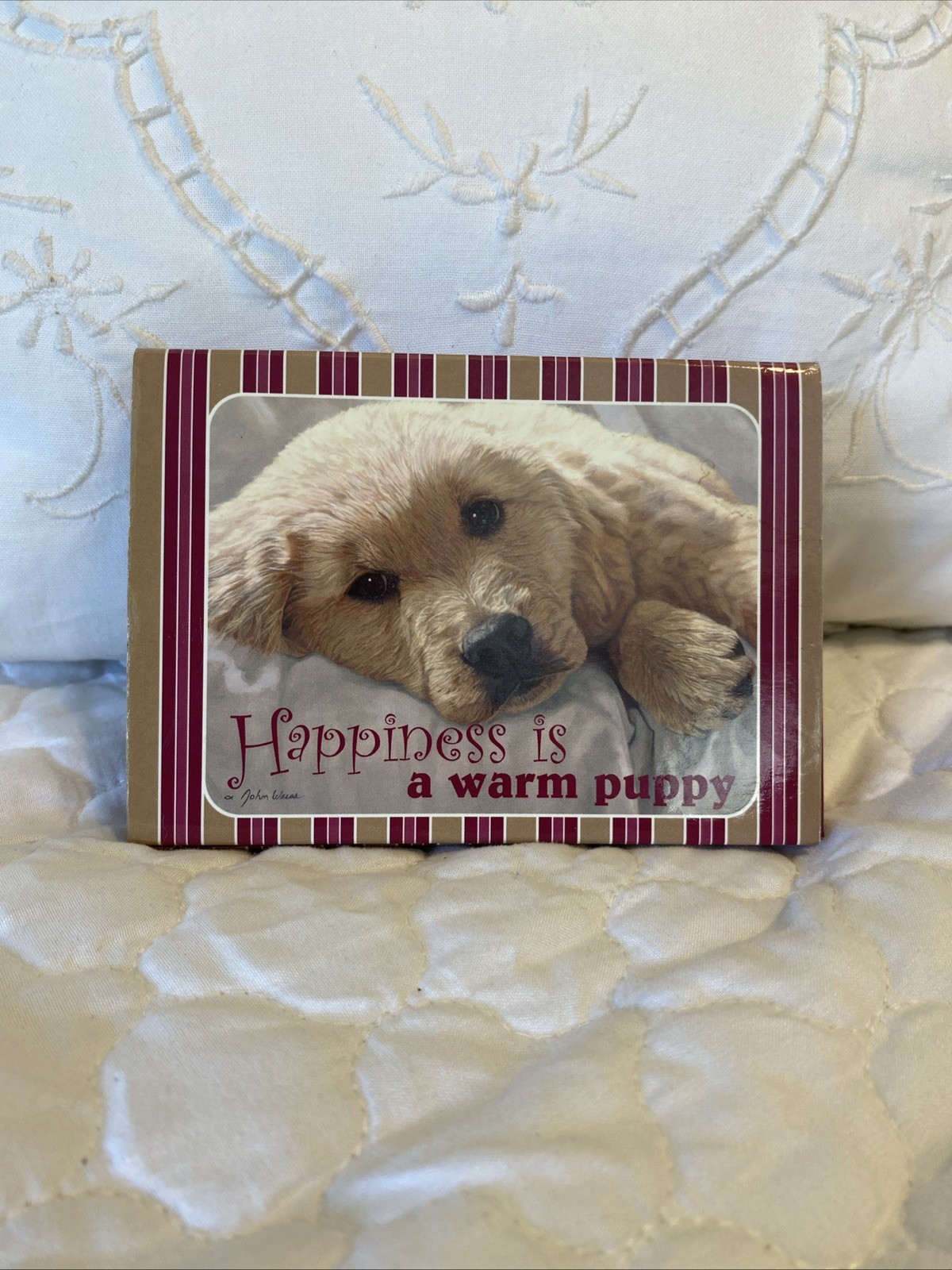 2005 Happiness Is a Warm Puppy Golden Retriever Decks of Cards Pencils & Pad NEW