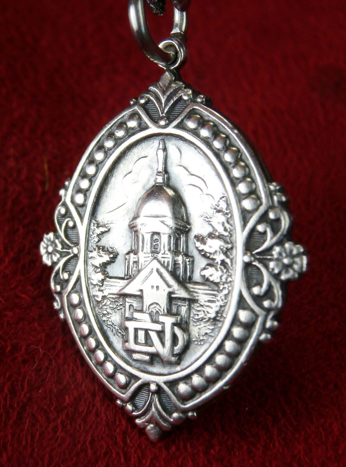 WWII Chaplains Golden Dome University of Notre Dame Sterling Sacred Heart Medal