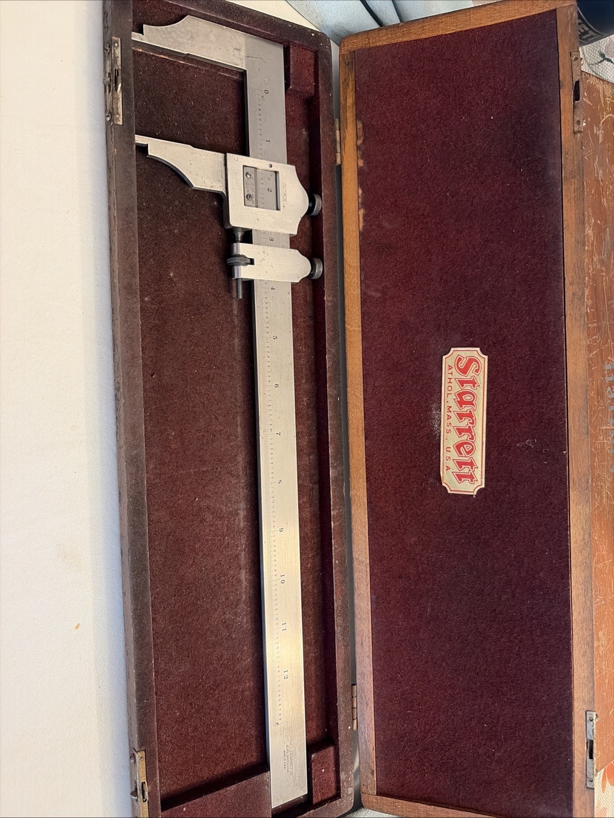 Vintage L. S. Starrett No.122 12” Vernier Caliper USA