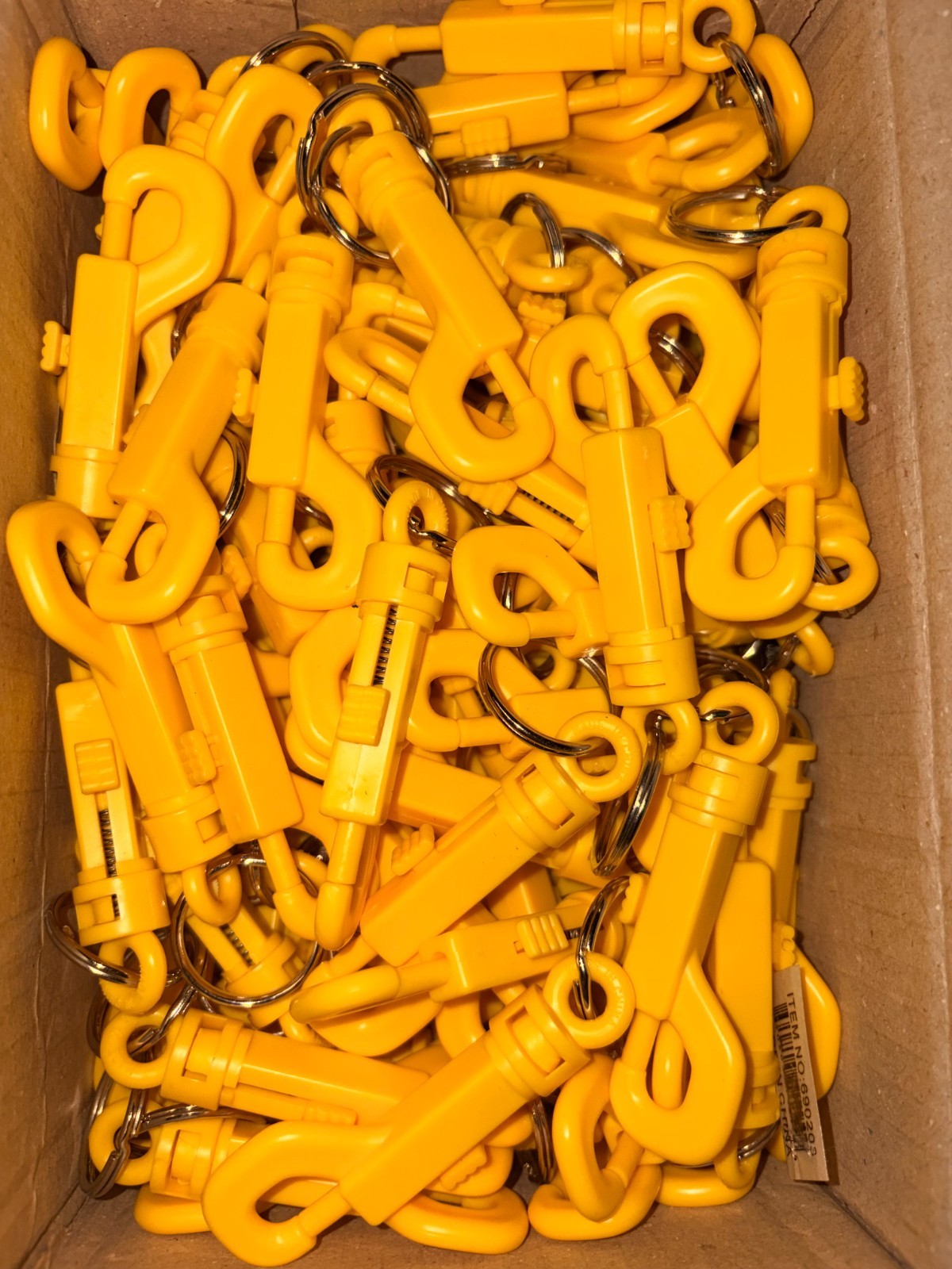 Bulk LOT of Plastic Snap Hooks Rotary Cord Hole With Split KeyChain O-Ring