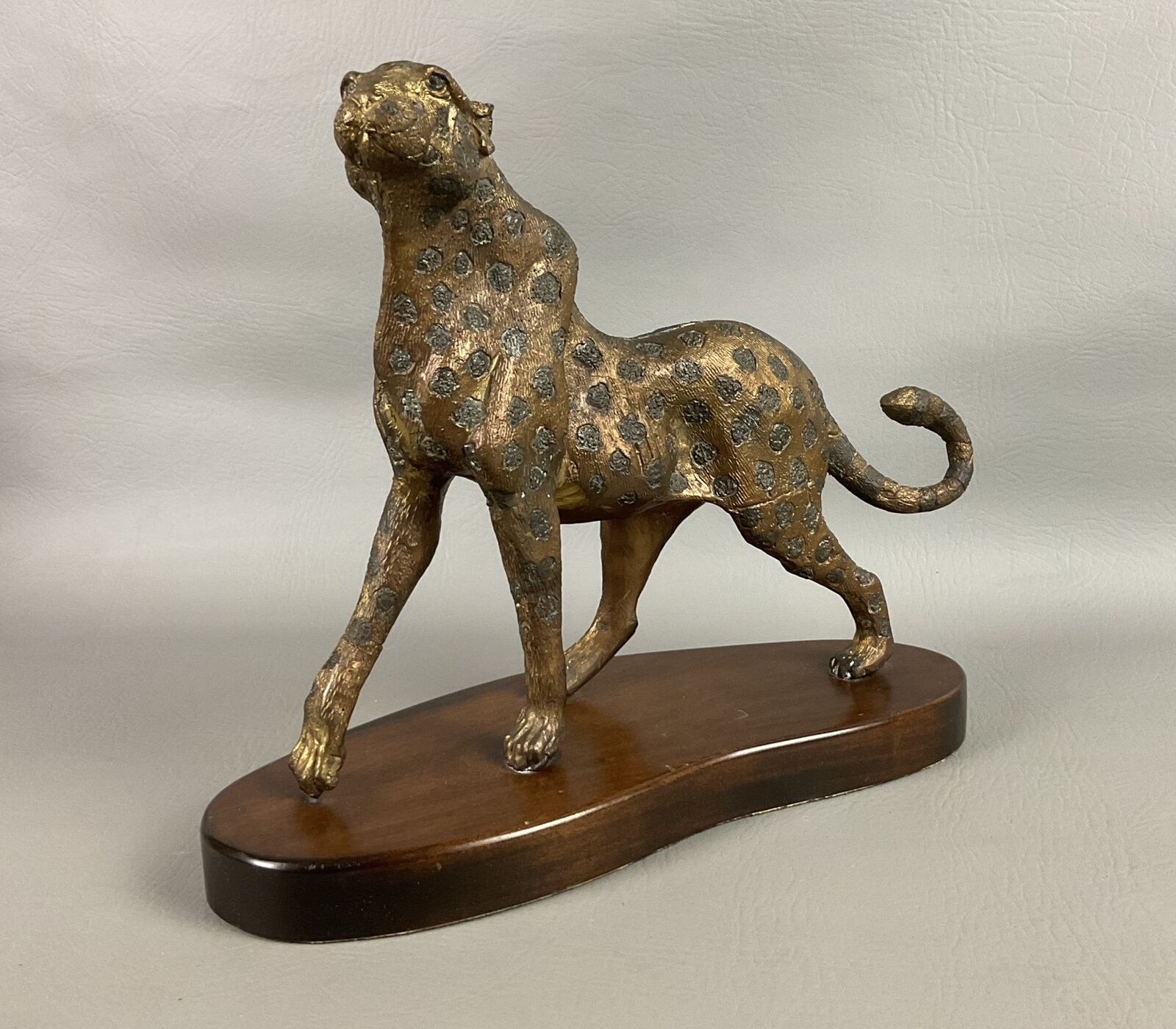 Stunning Sculpture Frederick Cooper Chicago Brass Statue Cheetah