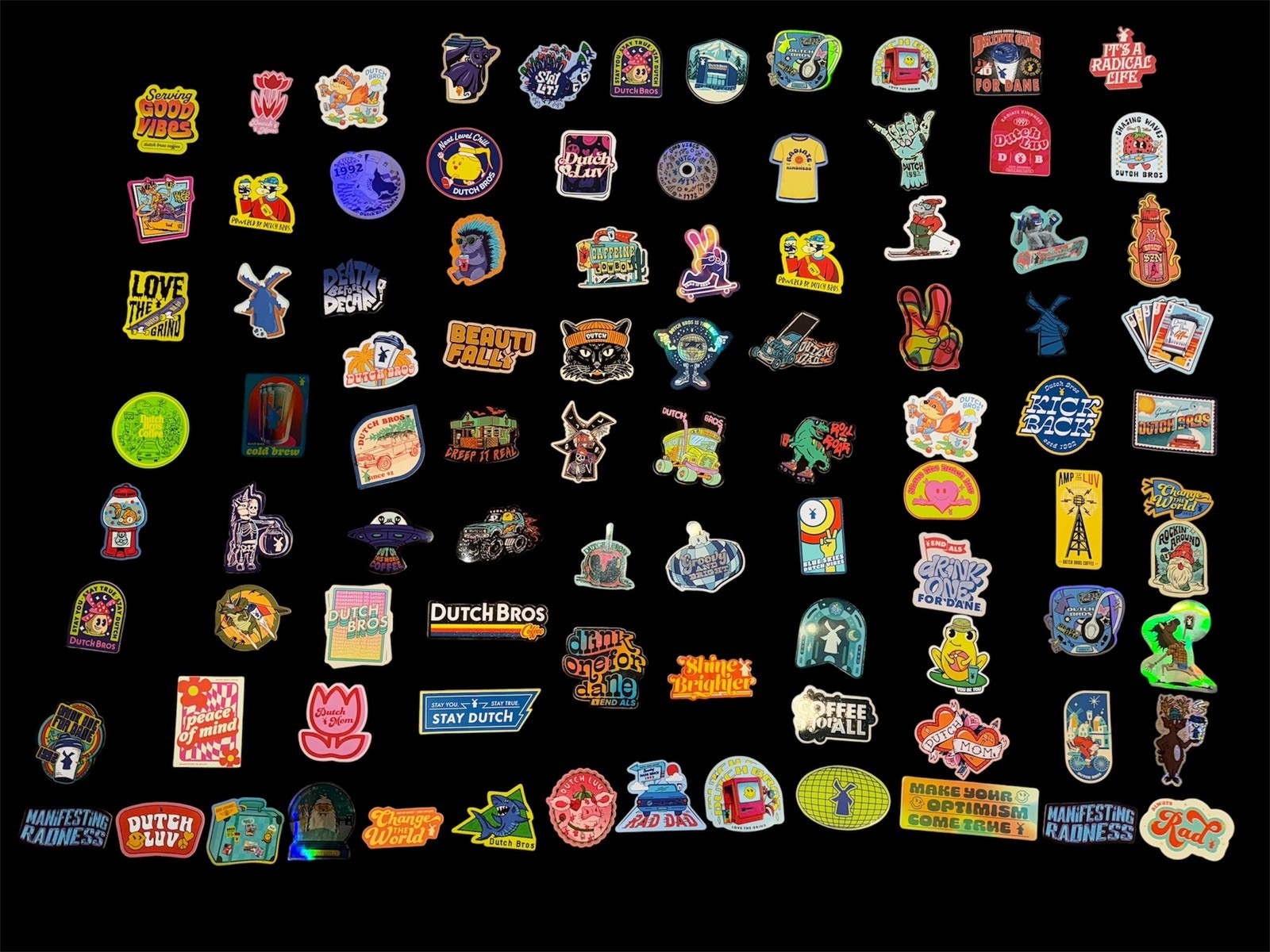Dutch Bros Coffee 5 RANDOM Stickers