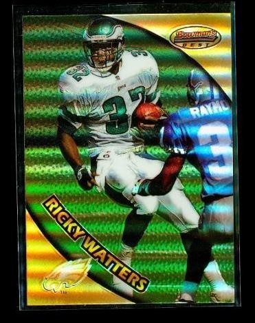 1997 Bowmans Best Football Ricky Watters 33 Refractor Philadelphia Eagles