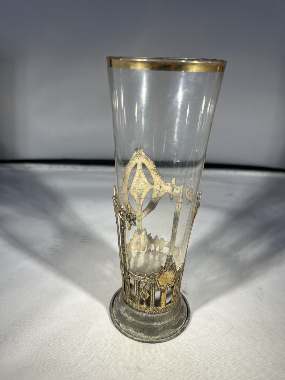 Vintage tin version for drinking vessel probably over 100 years old P Vintage tin version for drinking vessel probably over 100 years old P