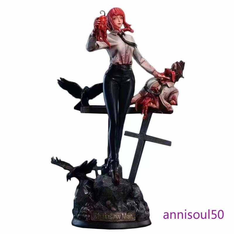 Anime Chainsaw Man Maki Ma Devil Hunter Figurine Model Ornament PVC 39CM Boxed