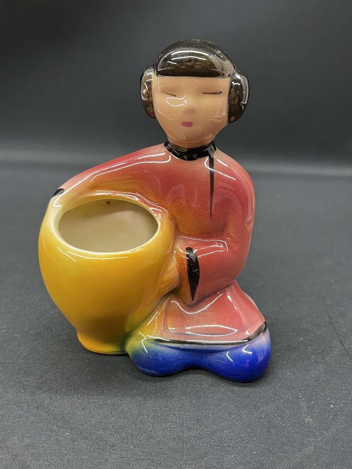 Vintage Shawnee USA Small Planter Asian Lady Pottery MCM