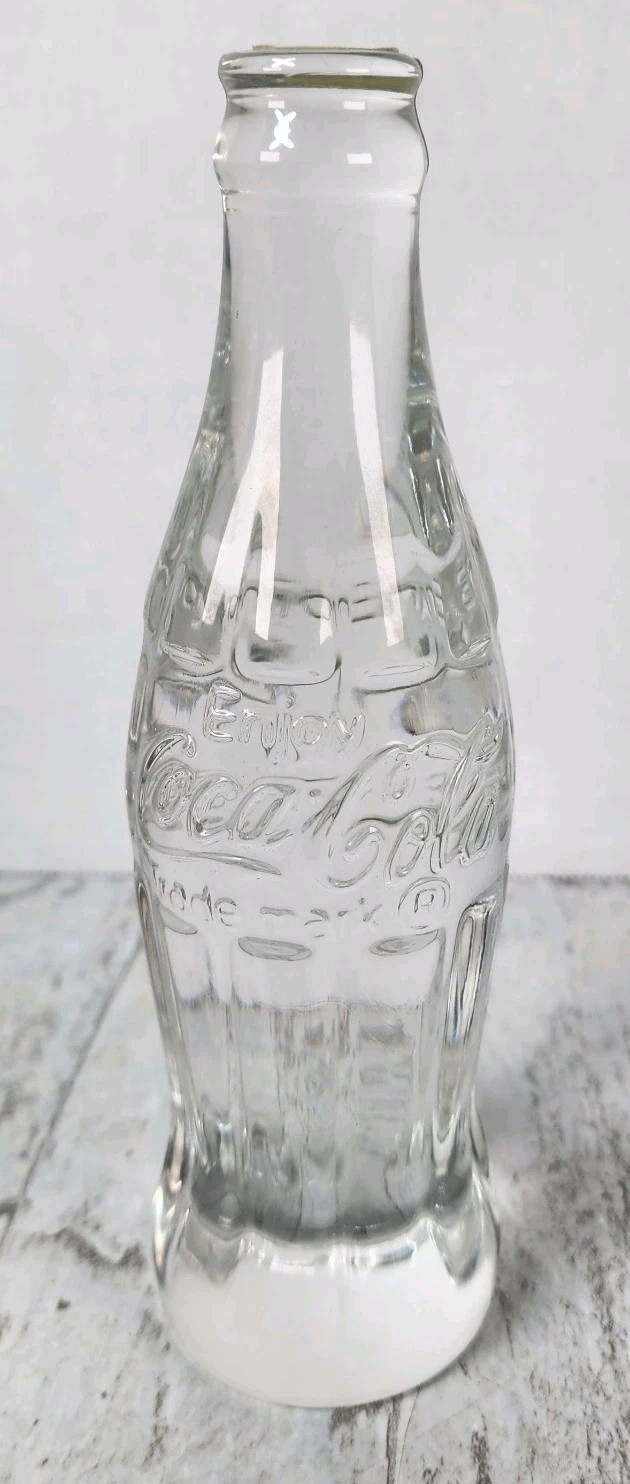 Vintage Solid Lead Hand Cut Crystal Coca-Cola Bottle Sculpture Kristaluxus 