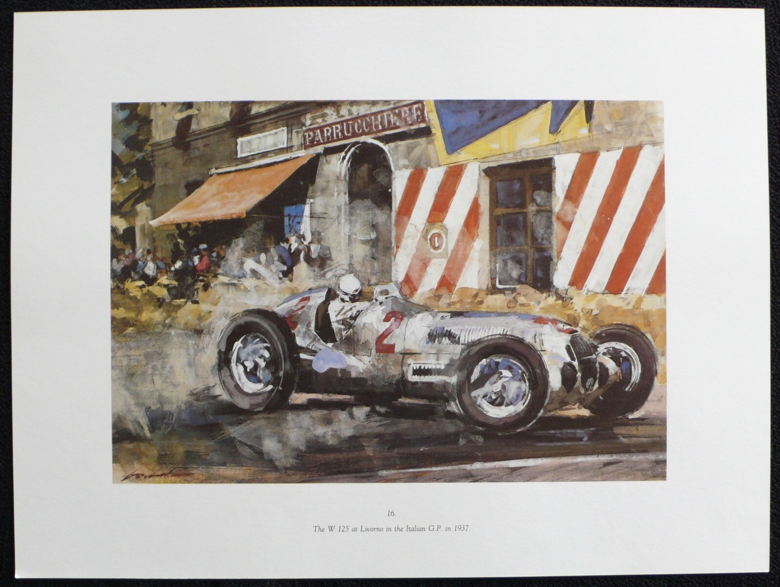1937 Italian Grand Prix MERCEDES-BENZ W 125 Caracciola Walter GOTSCHKE Print