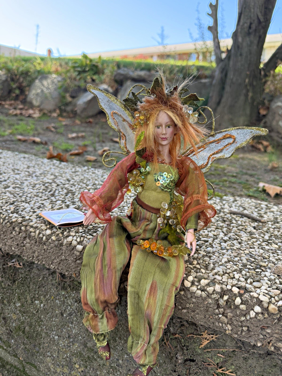 Winward Fantasy Fairy Figure Doll Orange Hair Green Outfit w/ Wings Winward Fantasy Fairy Figure Doll Orange Hair Green Outfit w/ Wings