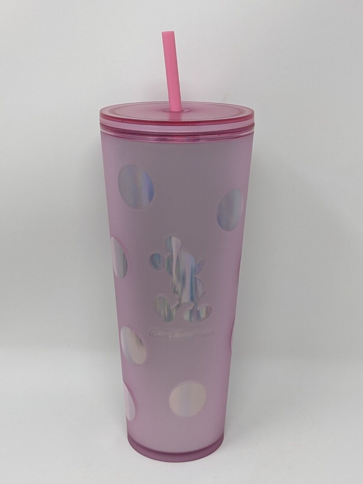 Disney x Starbucks Mickey Mouse Pink Polka Dot Plastic Tumbler