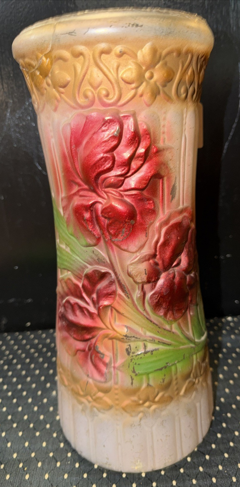 Large Victorian Antique Goofus Glass \