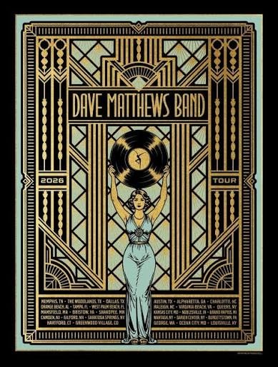 Dave Matthews Band 2026 tour poster by Rockswell | POSTER | FRAME & SIZE OPTION