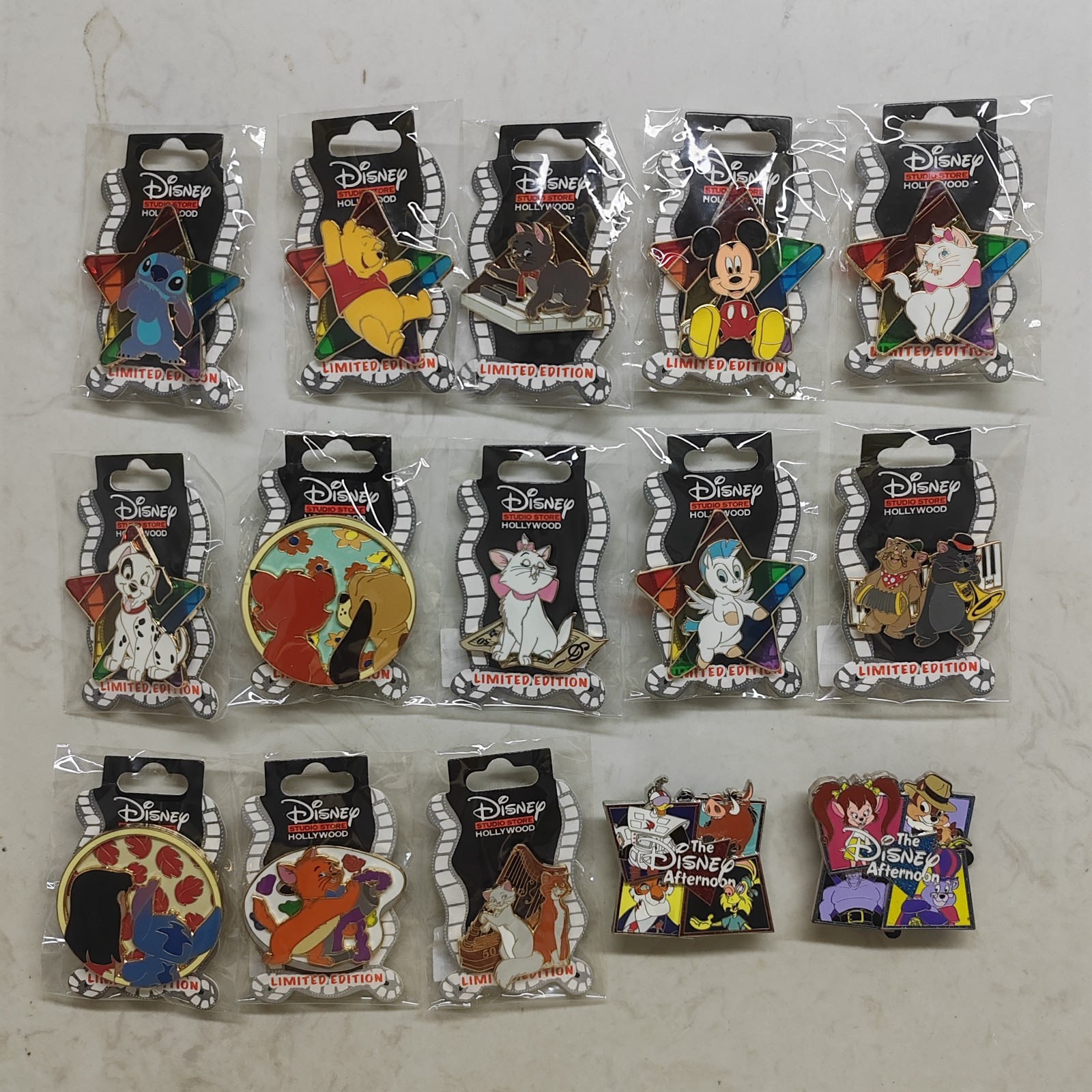Disney exchange badges come in groups of 15 pins