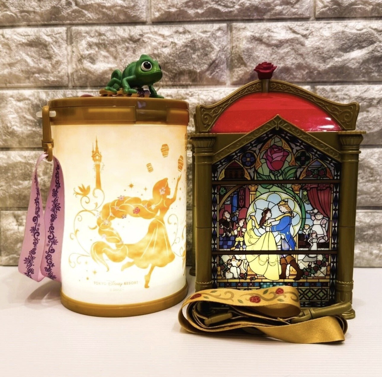 Beauty and the Beast Tangled Rapunzel Tokyo Disney Japan 2 Popcorn Bucket