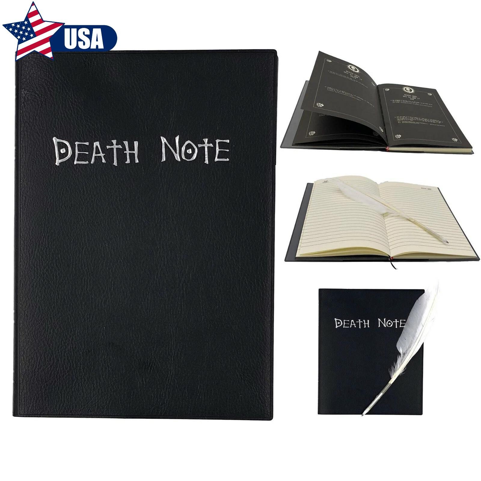 Death Note Cosplay Notebook & Feather Pen Book Japan Anime Writing Notebook Set
