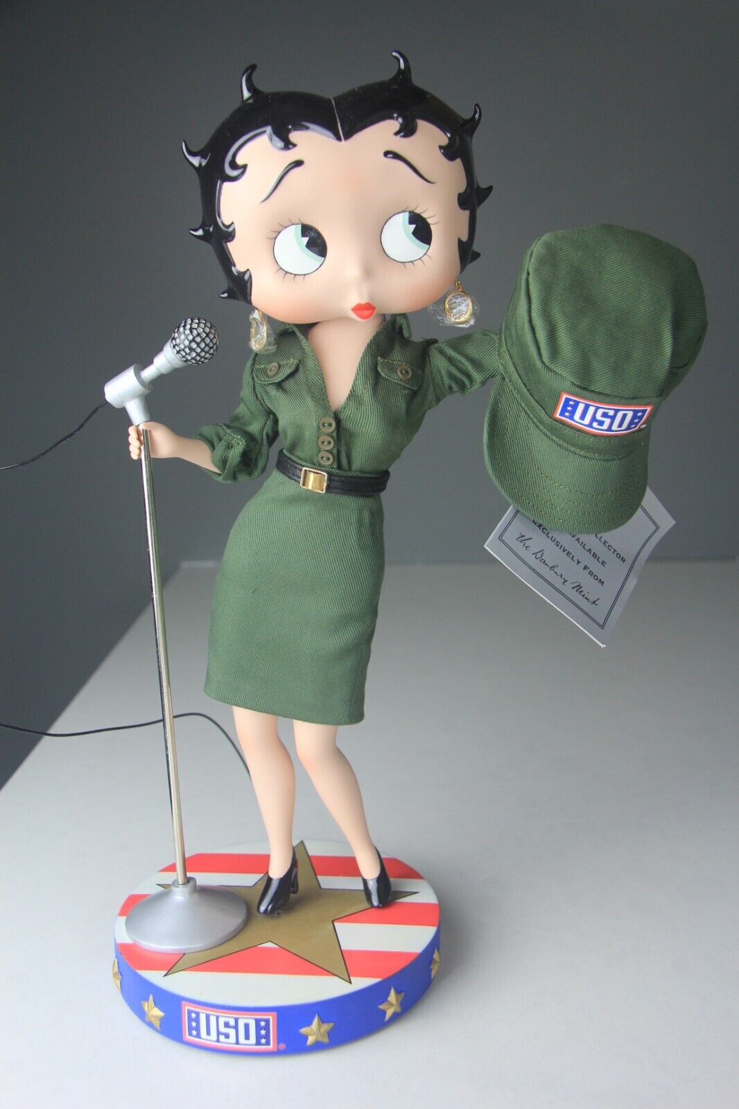 Vintage Betty Boop as U.S.O. Betty Porcelain Collector Doll The Danbury Mint