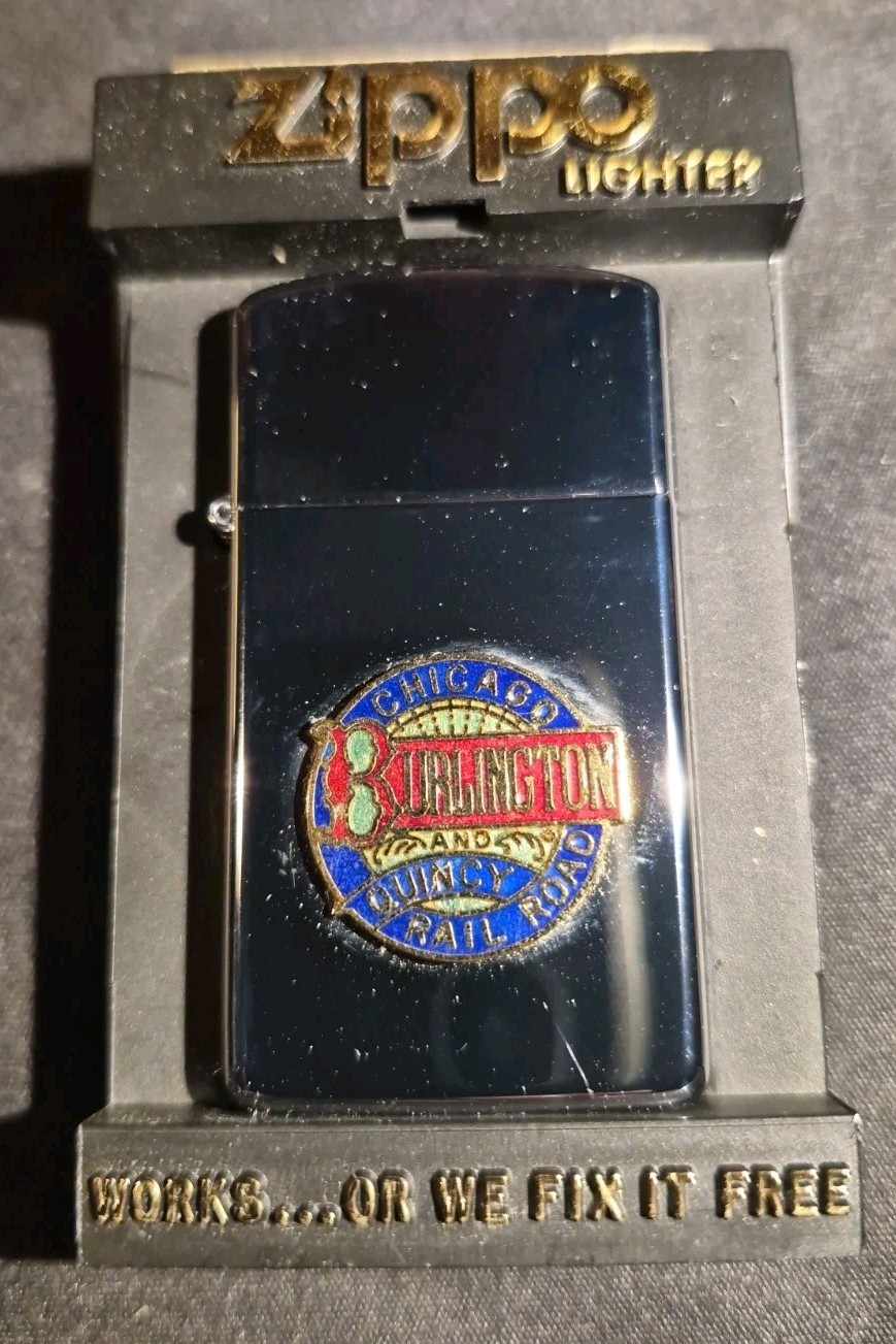 ZIPPO Lighter / Chicago Burlington & Quincy Rail Road  / Sept 1988 / Brand New
