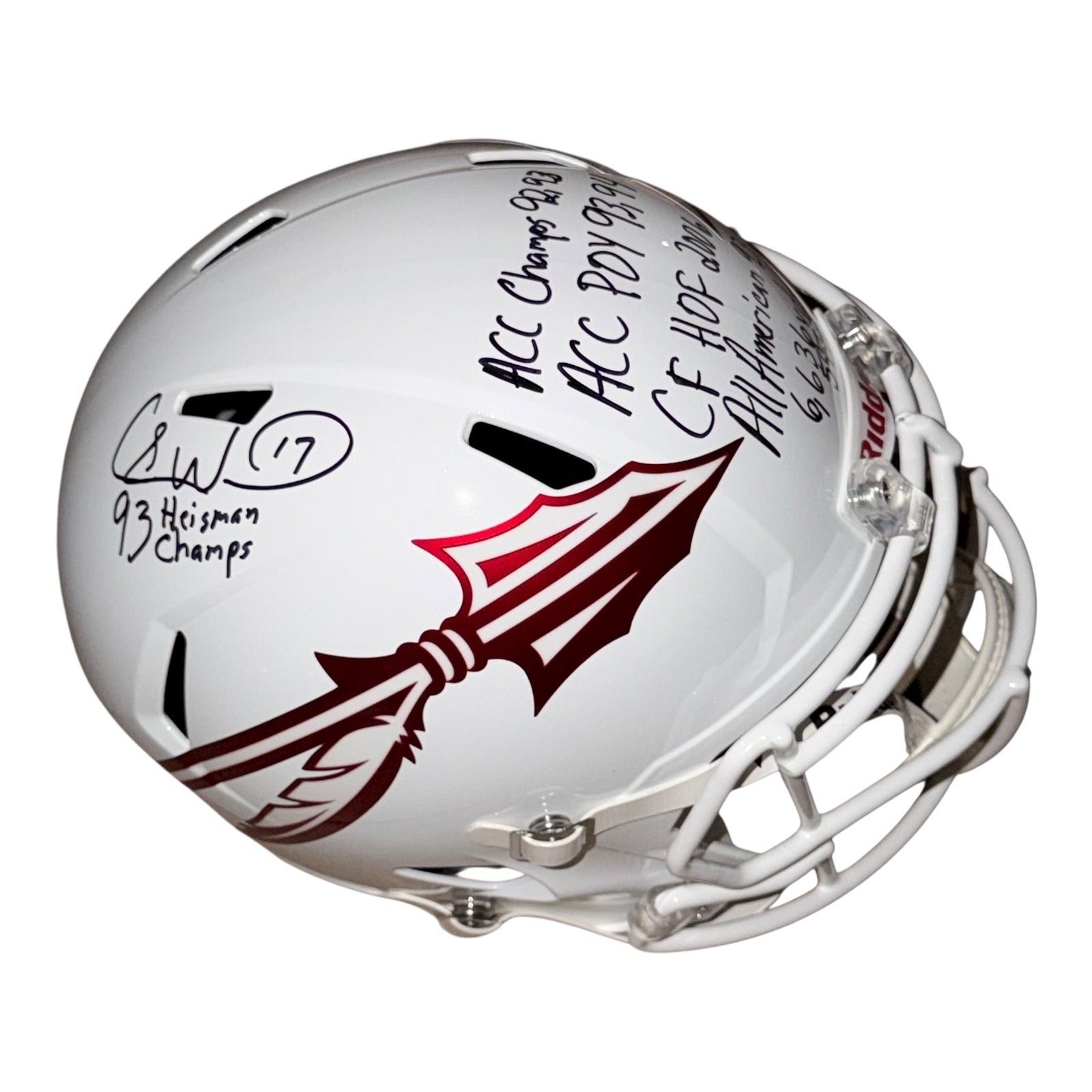 Charlie Ward Autographed Florida State FSU Seminoles (WHITE Alternate) Full-Size