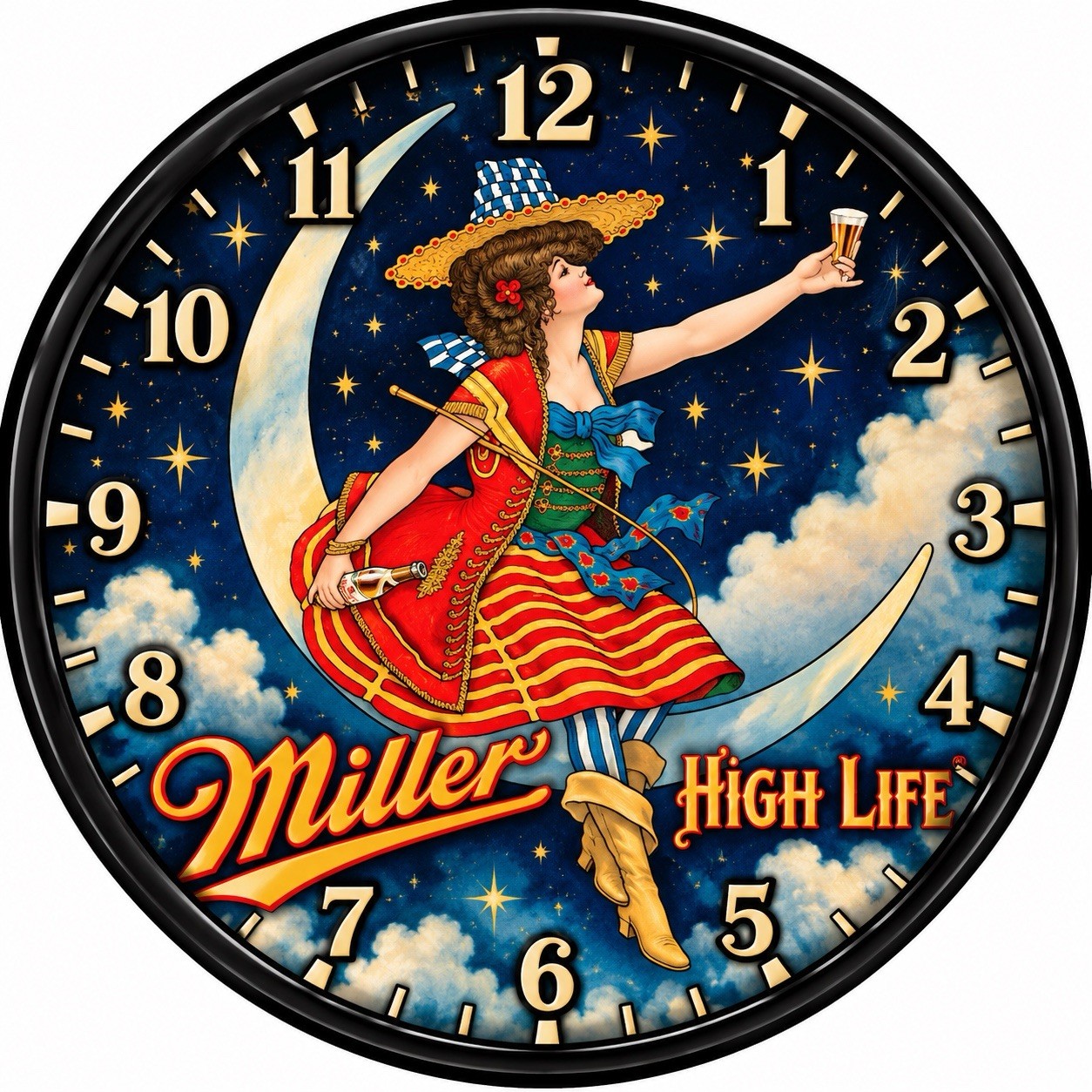 Miller High Life Beer Vintage Logo 9” Wall Clock