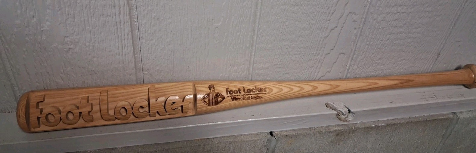 Vtg Foot Locker Store Display Carved & Laser Engraved 35\