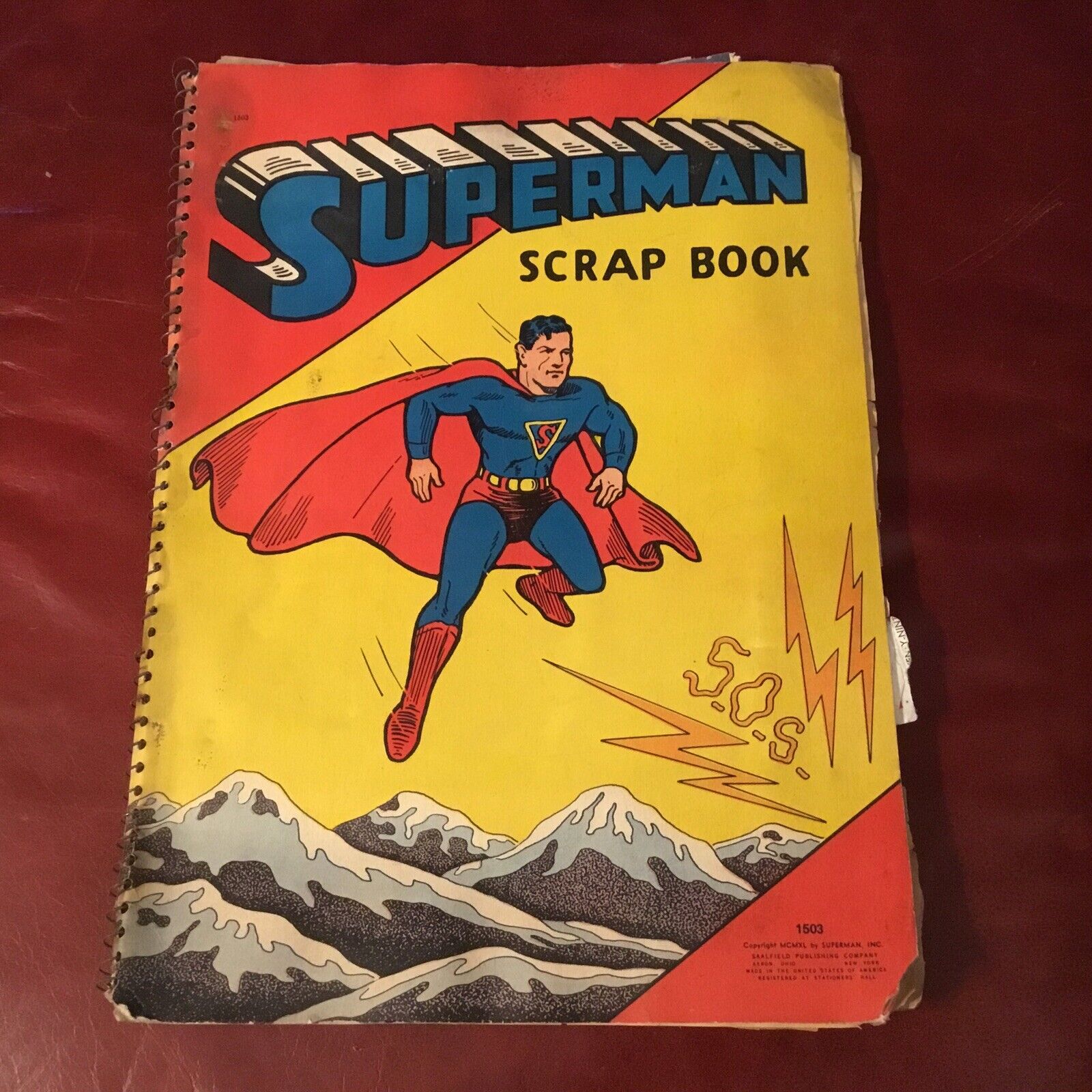 Vintage 1940 Superman Scrapbook by Saalfield Publishing