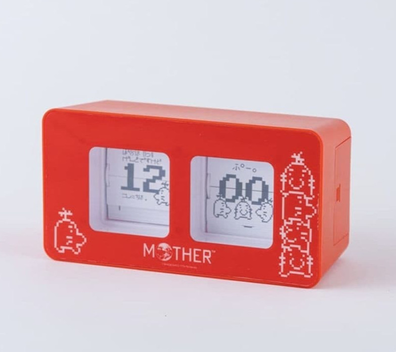 Earth Bound MOTHER2 HOBONICHI Dosei-san Mr. Saturn Flip Clock Patapata MINT RARE
