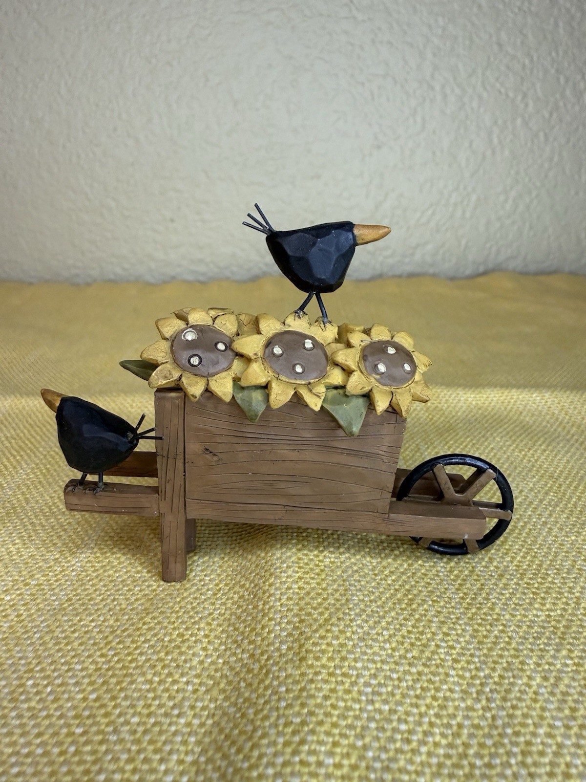 Blossom Bucket B Lloyd 2006 Crows In Wheel Barrow Sunflower NOS RARE