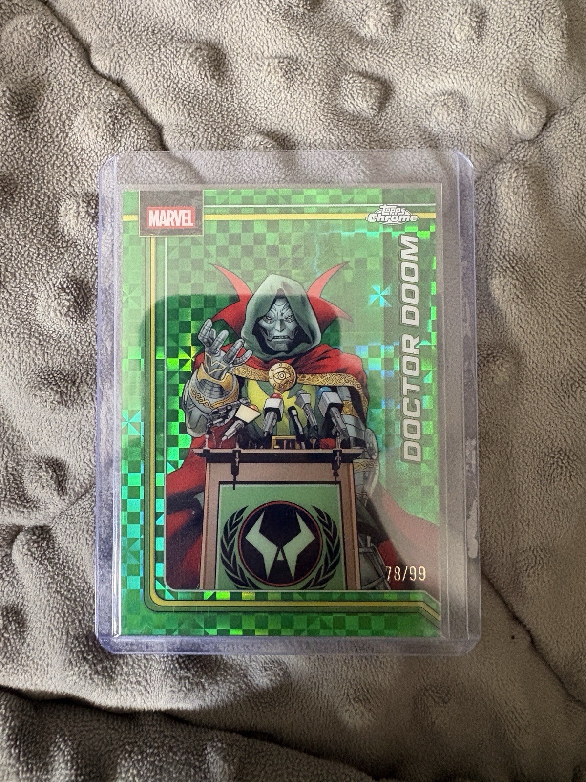 Topps 2026 Topps Chrome Marvel Doctor Doom #028 Green Parallel 78/99