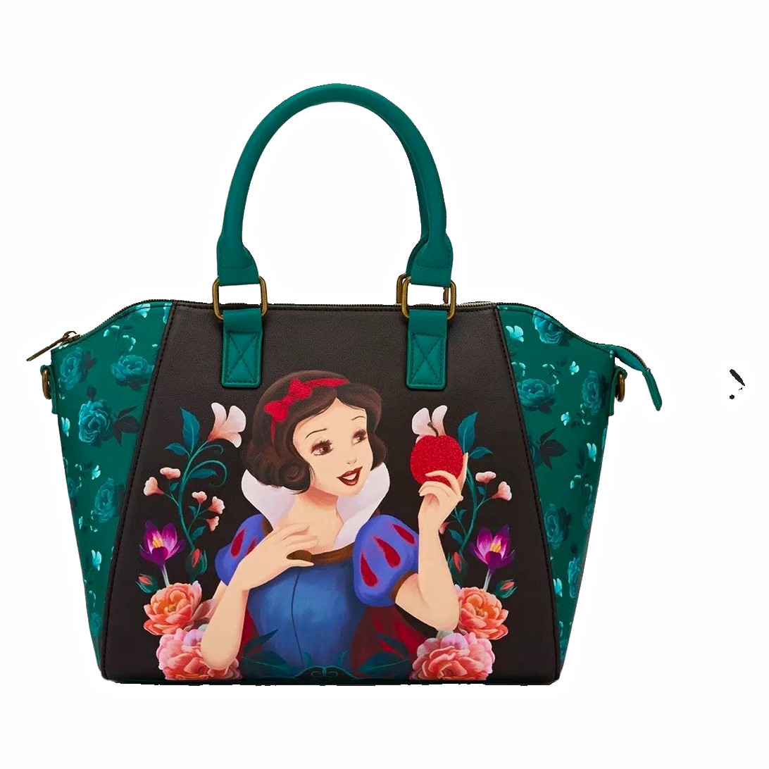 BRAND NEW Loungefly Disney Snow White Teal/Black Satchel Crossbody Bag Medium